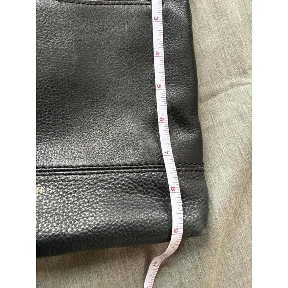 Isaac Mizrahi Black & Brown Leather Crossbody Bag Adjustable Strap - Picture 9 of 9